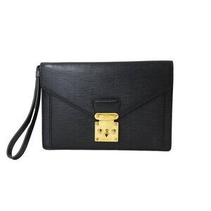 Louis Vuitton Dragonne Shoulder Bag Epi Leather Black